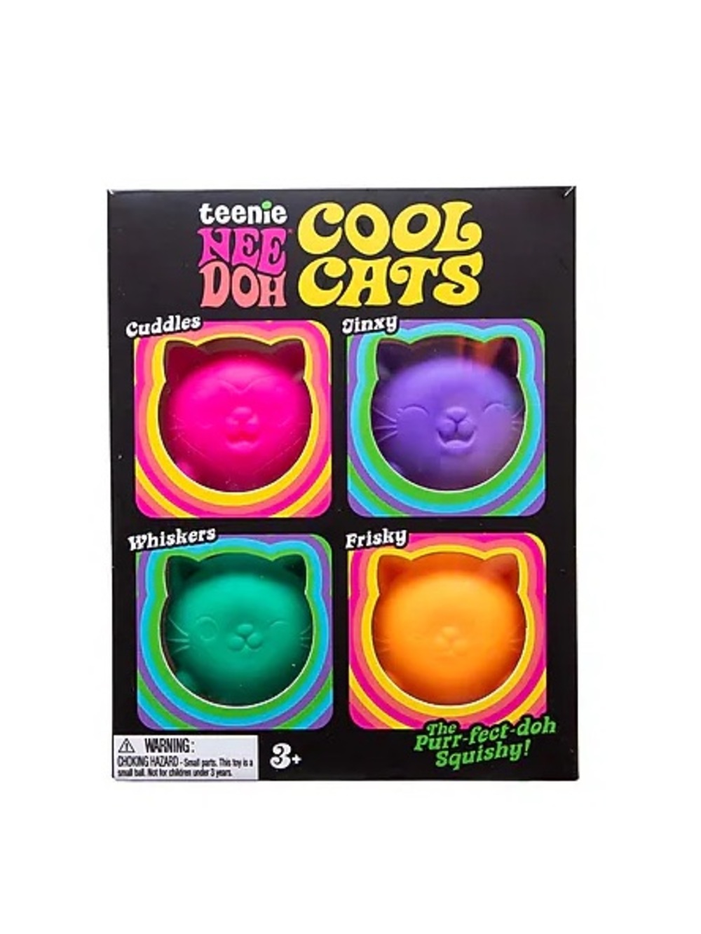 Cool Kittens - Pink, Purple, Green, Orange Squishy Set